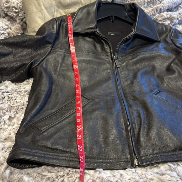 NWT Kenneth Cole Reversible Brown Leather Jacket with Fleece Inside- Medium - Picture 14 of 16